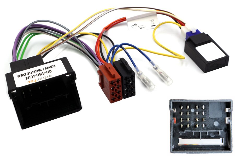 Mercedes, BMW Quadlock ISO lead with CANbus ignition (Cars without steering wheel controls)