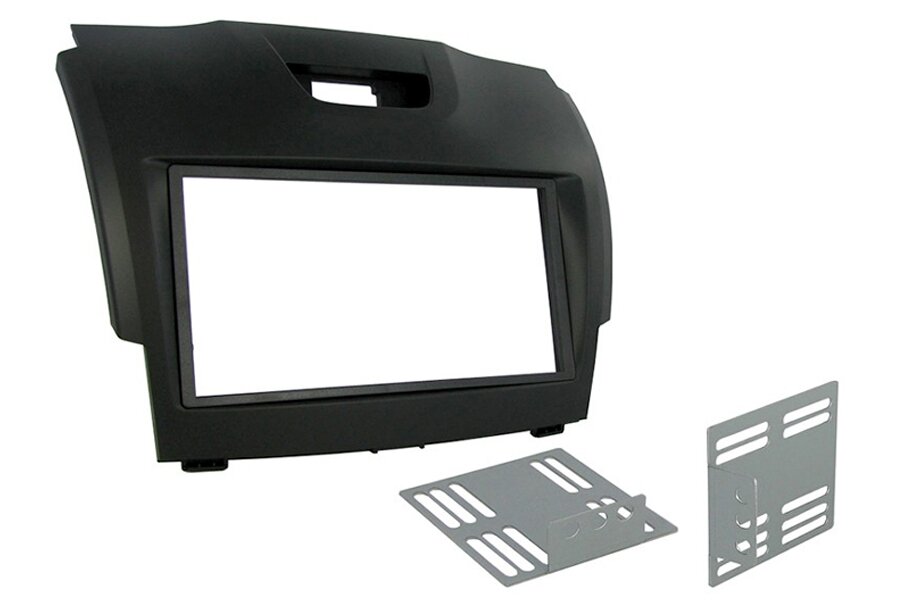 Isuzu D Max (2012-2015) MU-X (2013-2020) Double DIN car audio fascia adapter panel (MATT BLACK)