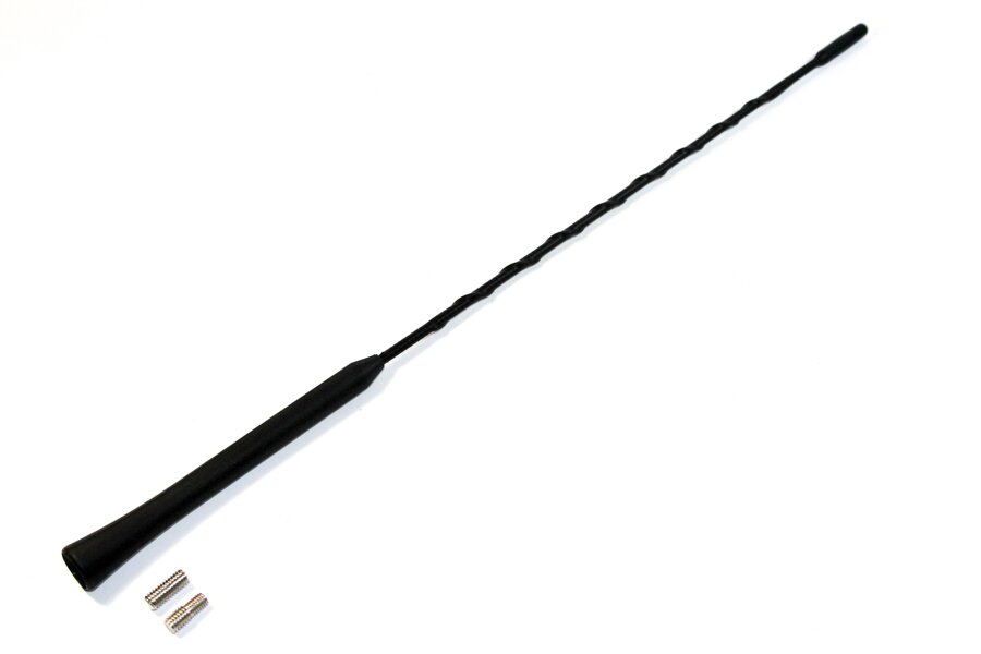 Universal 43cm replacement anti noise car roof aerial/ antenna/ mast (With M5/ M6 Studs)