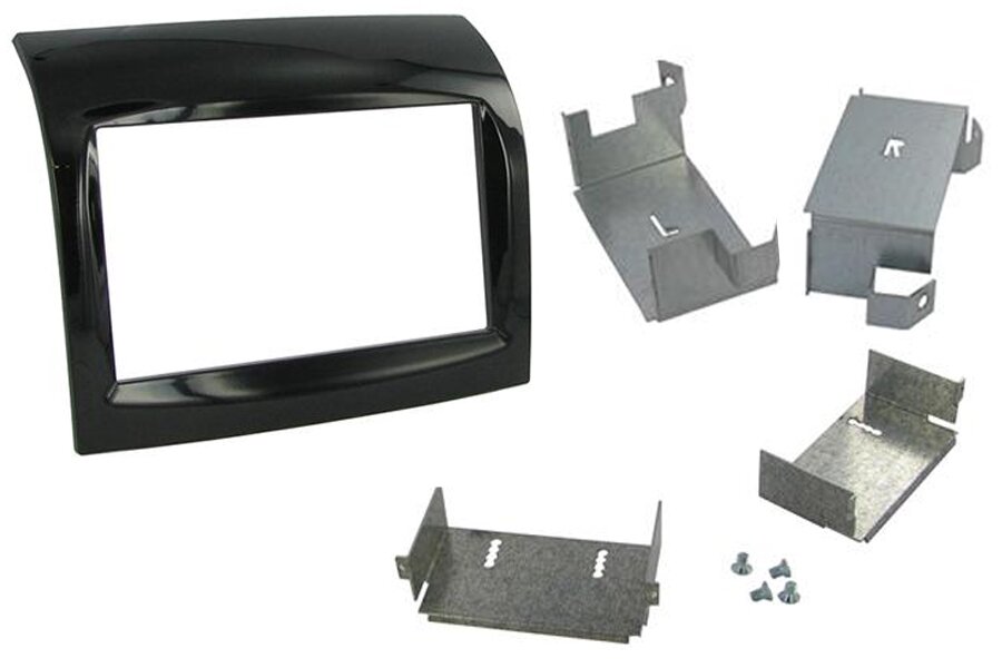 Fiat Ducato, Citroen Relay, Peugeot Boxer 2012 Double DIN flush fit fascia (GLOSS BLACK)