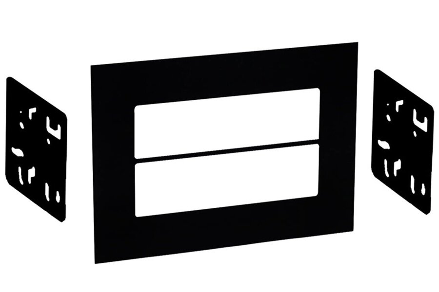 Universal Double DIN car audio stereo fascia ISO trim/ faceplate (MATT BLACK)