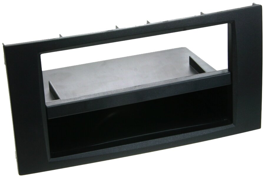 Ford (2002 Onwards) Single/Double DIN (FLUSH FIT) car audio fascia adapter (MATT BLACK)