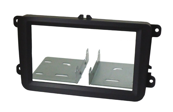 Volkswagen and Skoda Double DIN car radio fascia adapter panel (MATT BLACK)