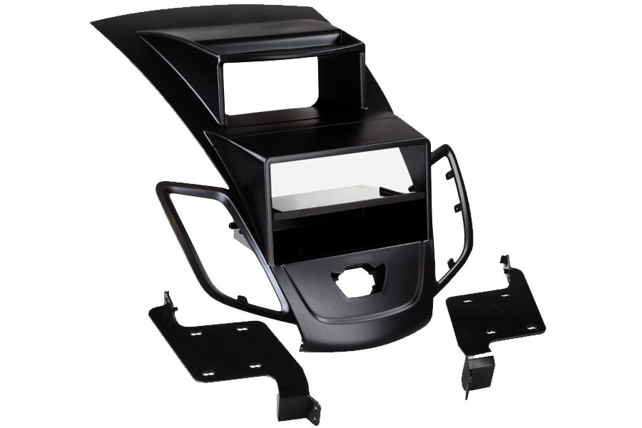 Ford Fiesta Mk7 (2008-2018) WITH DISPLAY Single/Double DIN car radio fascia adapter (BLACK)