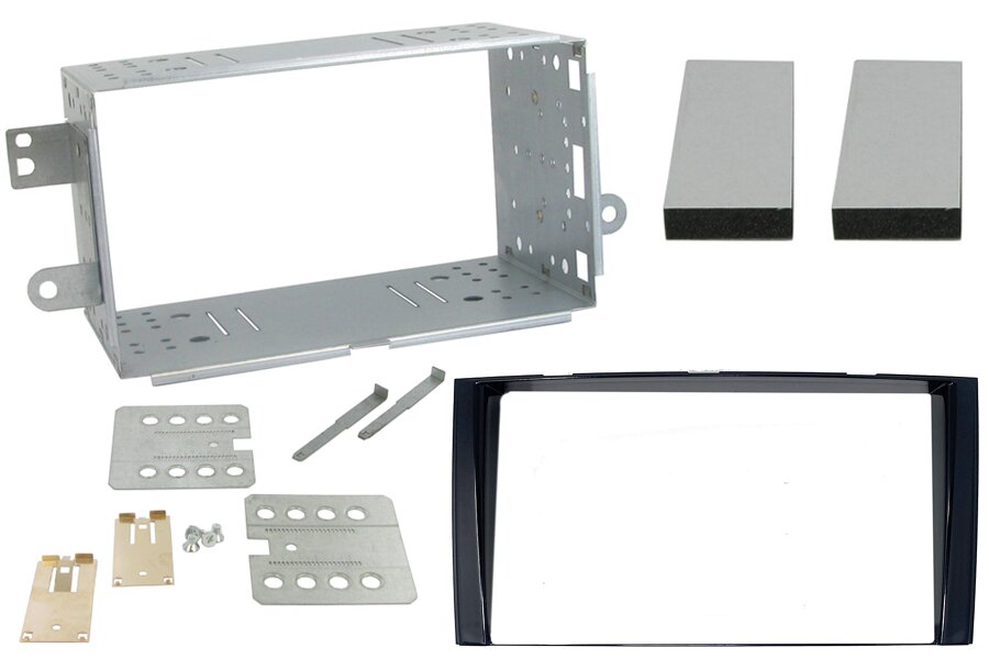 Daihatsu Terios (2006-2010) Double DIN fascia adapter and radio cage kit (GLOSS BLACK) 