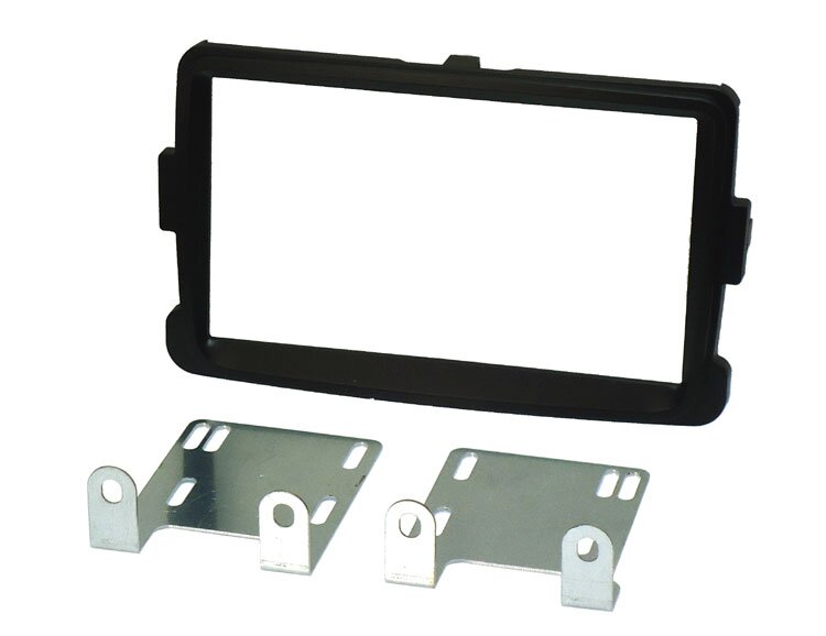 Dacia Lodgy, Dokker, Duster (2012 Onwards) Double DIN fascia adapter kit (MATT BLACK)