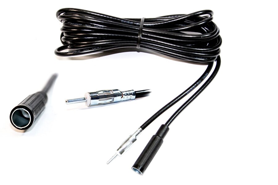6 metre car radio antenna extension cable (DIN Plug Connector to DIN Socket)