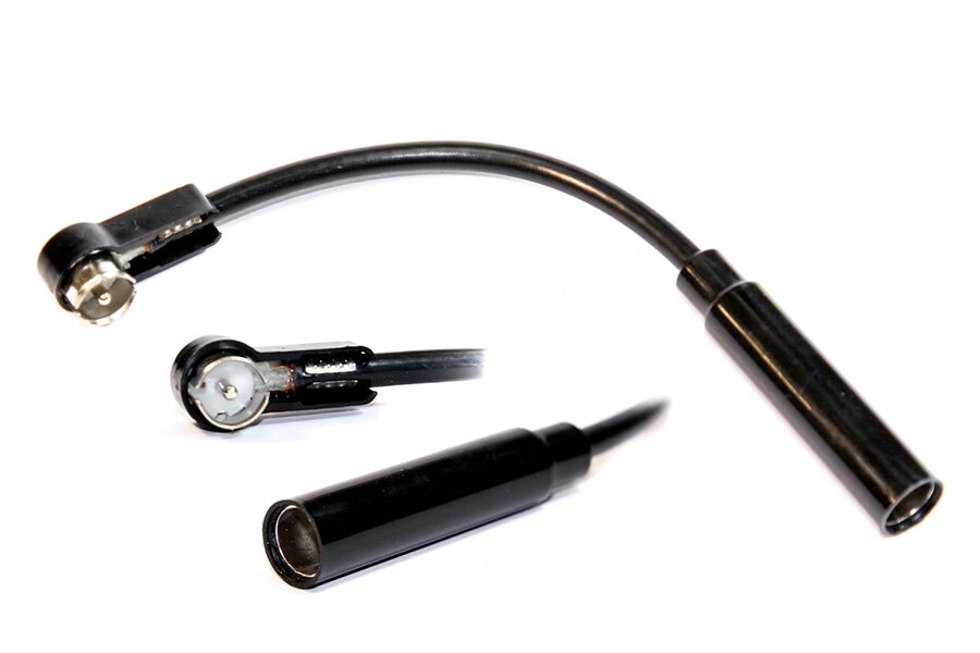Female DIN to Male ISO aerial antenna adapter cable