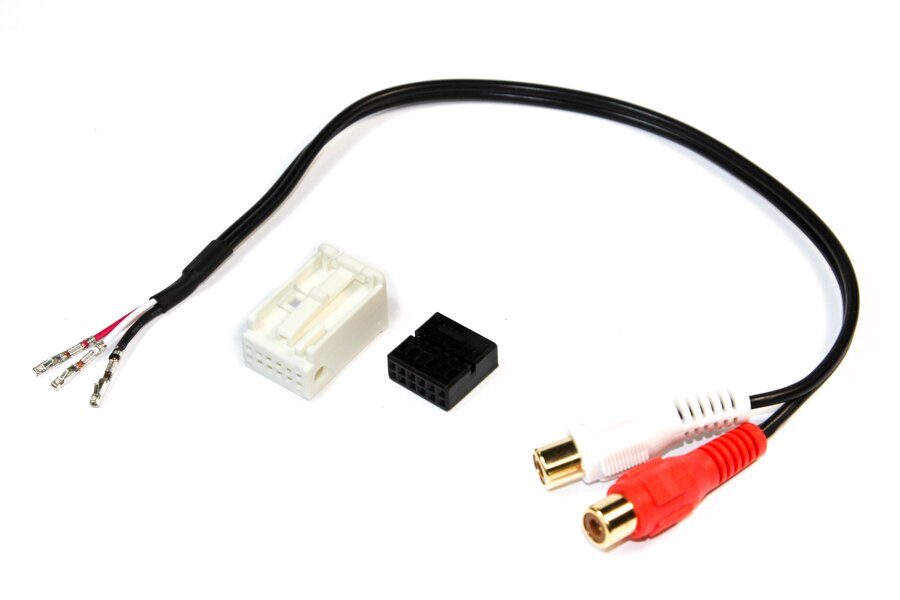Universal AUX in cable (Quadlock connector to RCA phono sockets)