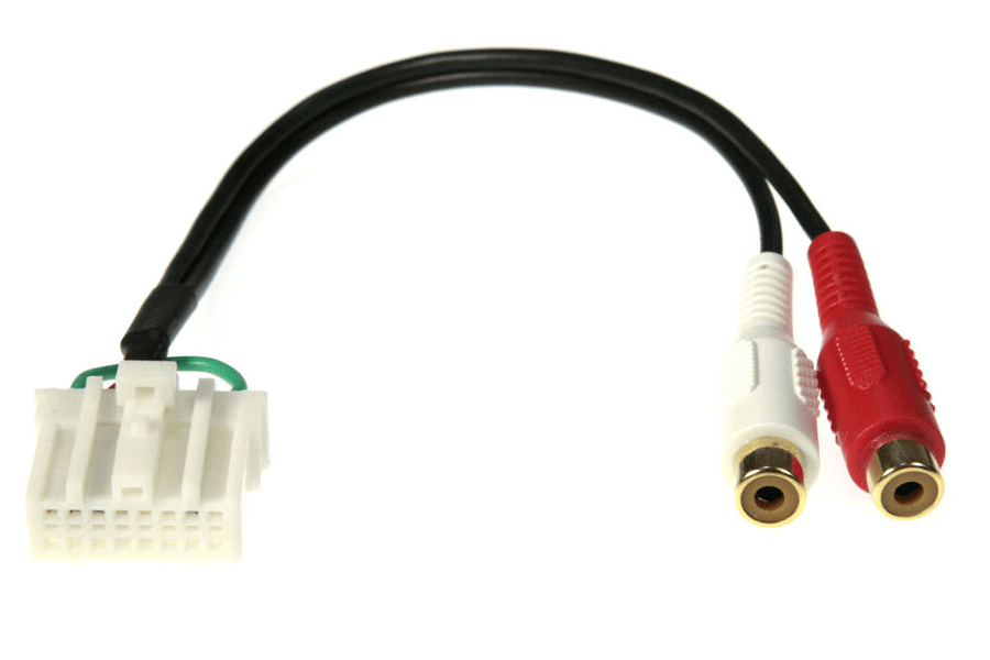 AUX In interface Audio Cable Adapter for Mazda OEM car radios (WITH MEDIA BUTTON)