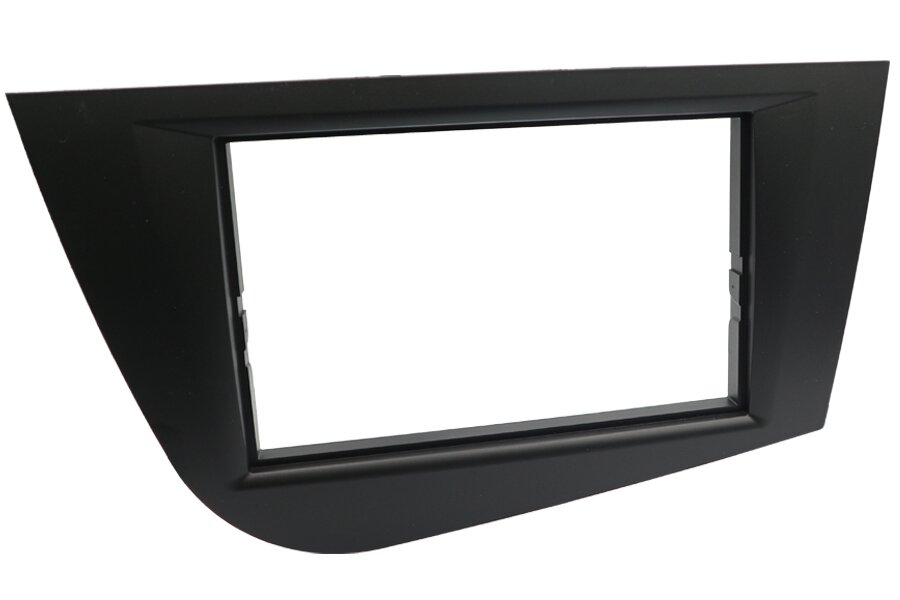 Seat Leon (2005-2012) Double DIN car audio fascia adapter panel (MATT BLACK)