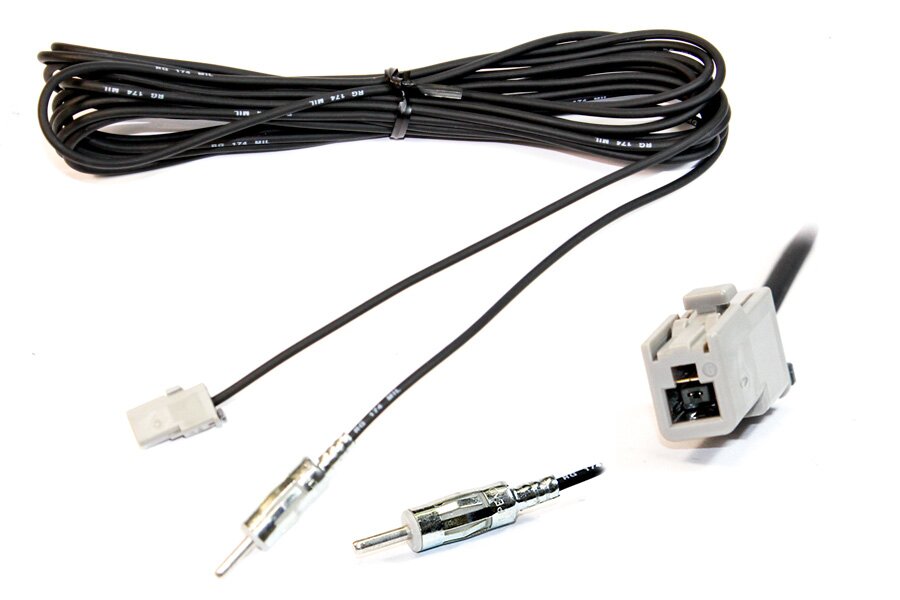 Volvo XC90 roof antenna to male DIN plug extension cable (5 metres)