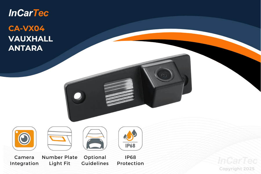 Vauxhall Antara/ Holden Captiva reverse view number plate light camera (NTSC)