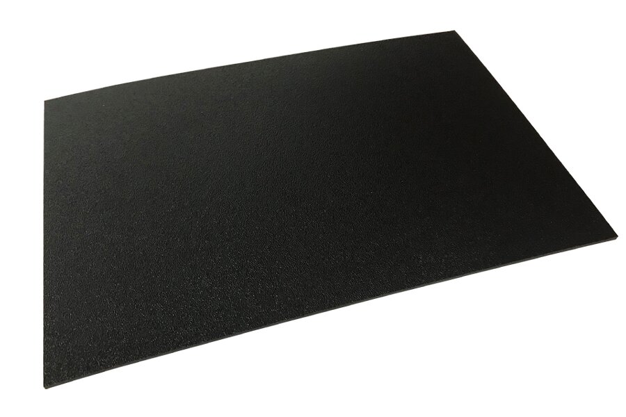 Universal ABS blank panel template (300mm x 197mm) MATT BLACK