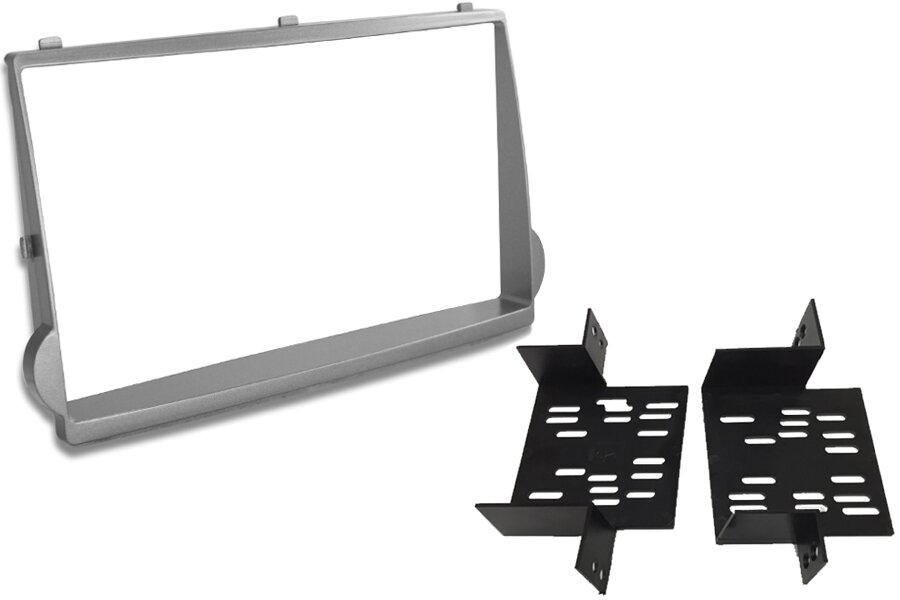 Hyundai iLoad, i800, H1, Starex (2007 Onwards) Double DIN car radio fascia adapter (SILVER)