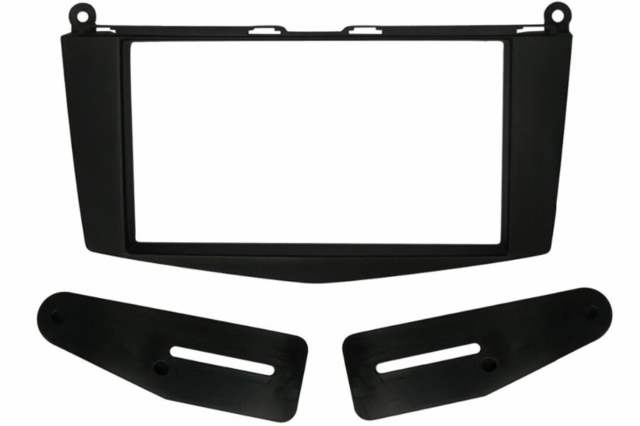 Mercedes C-Class W204 (2007-2011) WITHOUT BUTTONS Double DIN car audio fascia panel (MATT BLACK)