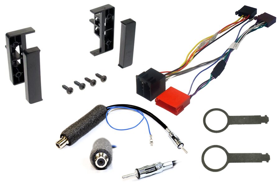Audi A2, A4, A6 Single DIN car stereo upgrade fitting kit (STANDARD REAR AMPLIFIED) 