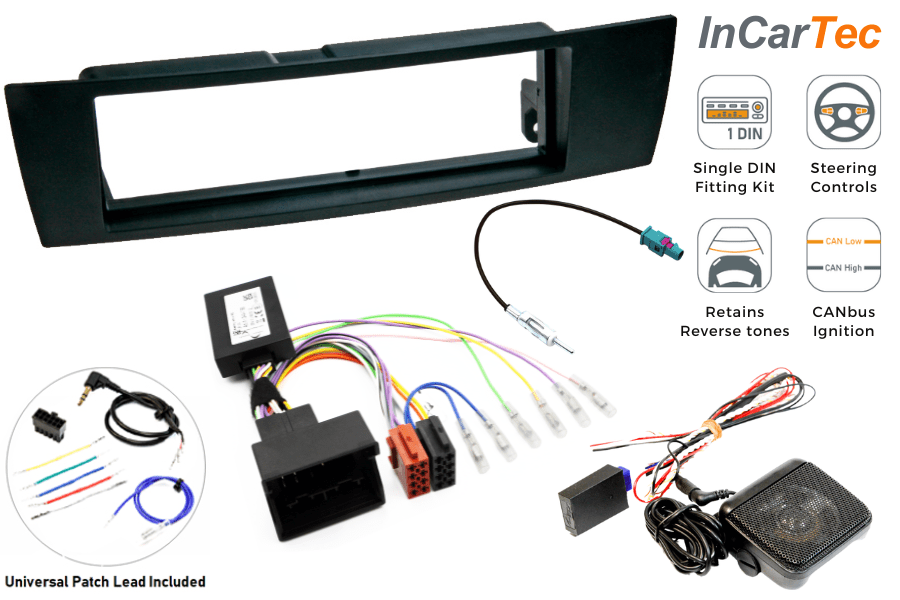 BMW 1/3/Z4 (E80/E90) Single DIN car stereo upgrade fitting kit (WITH SWC/PDC)