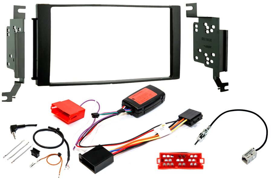 Hyundai Santa Fe (2009-2012) Double DIN car stereo upgrade fitting kit (Steering controls)