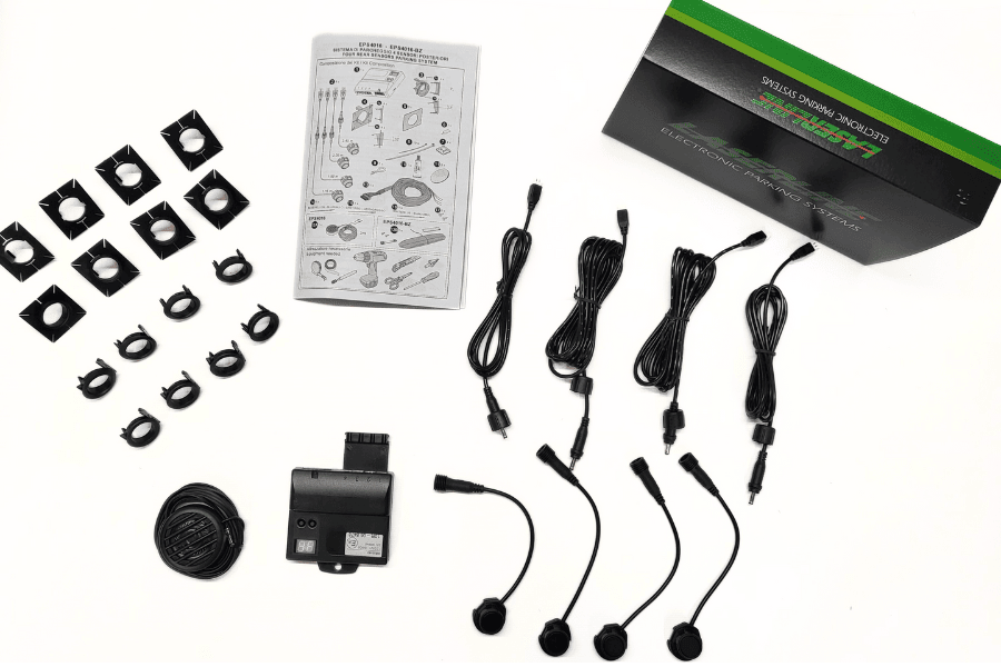 Laserline EPS4016 REAR 4 flush fit OEM style aftermarket rear bumper parking sensor system