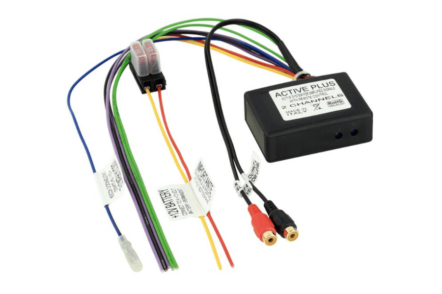 2 Channel Line Out Converter With Auto Amplifier Amp Turn On (Add To Factory Radio)