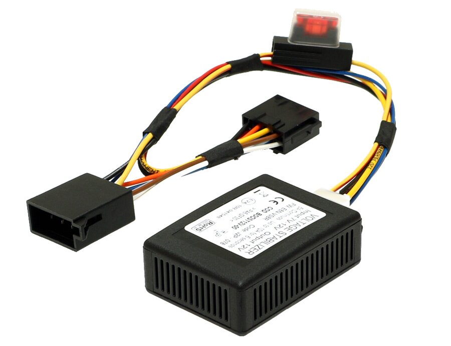 Start stop Voltage stabiliser for aftermarket car audio stereo head unit upgrades