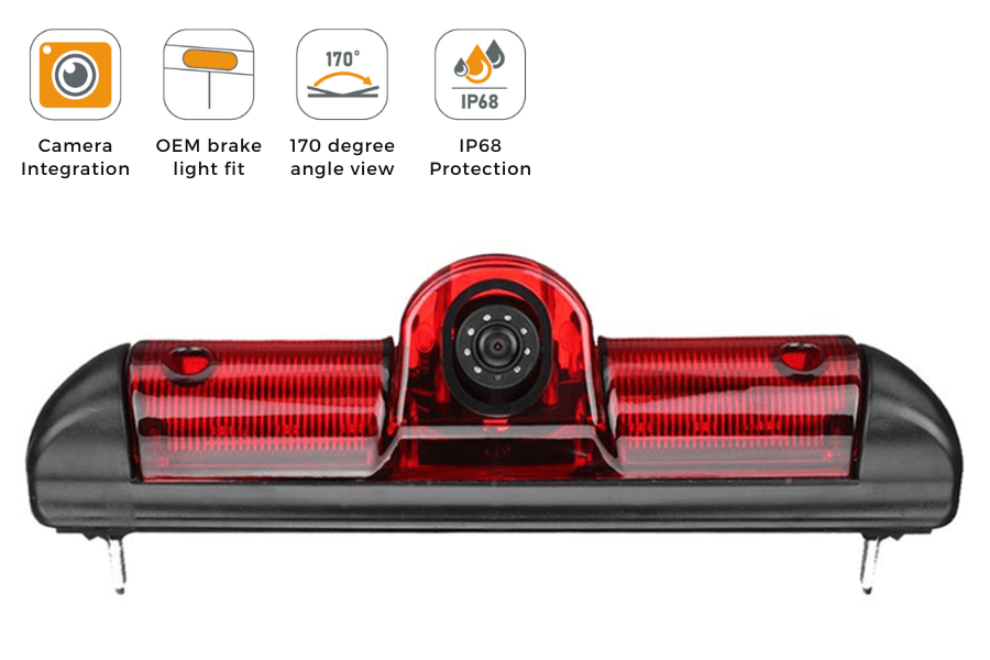 Fiat Ducato, Citroen Relay & Peugeot Boxer High Level Brake Light Reversing Camera