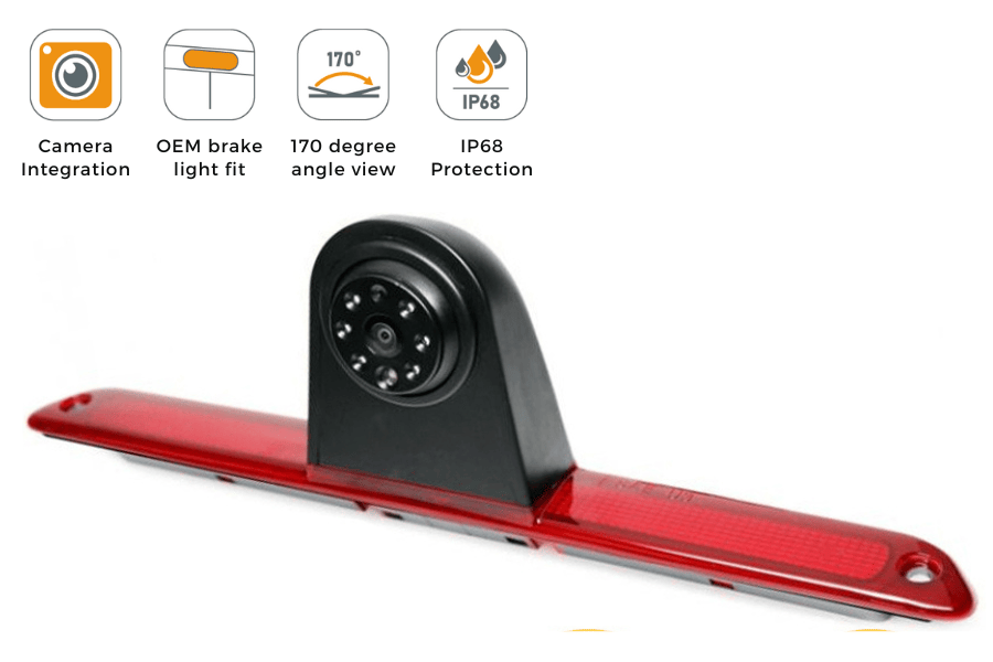 Mercedes Sprinter & VW Crafter (2006–2016) High-Level Brake Light Reversing Camera (NTSC)