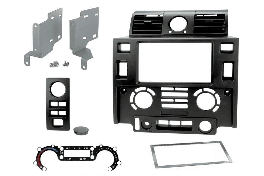 Land Rover Defender Facelift (2007-2016) Double DIN Car Radio Fascia Kit (Matt Black)