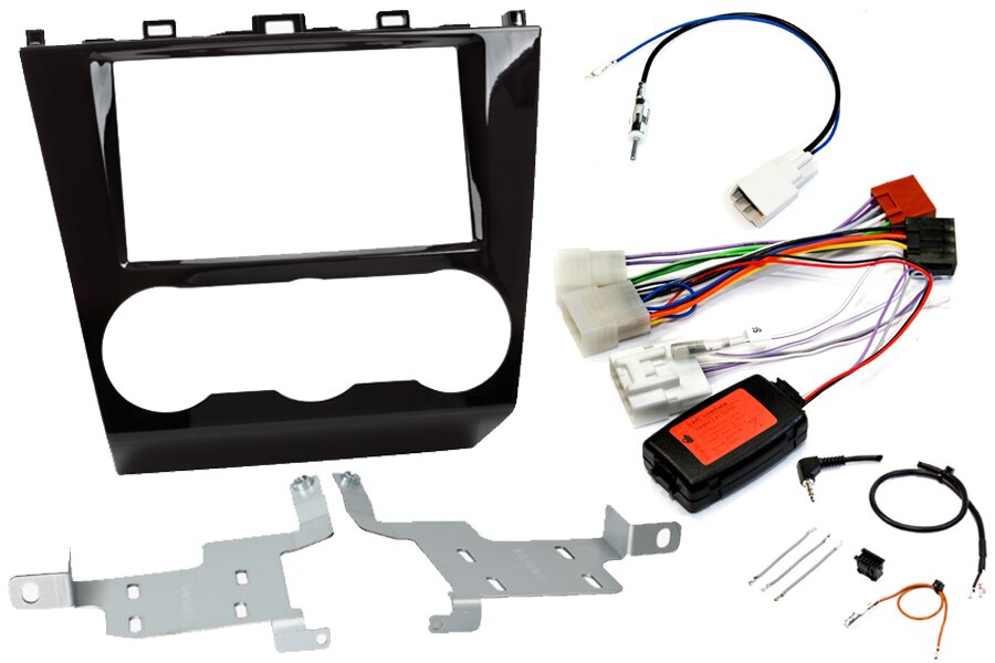 Subaru Forester (2015-2018) Double DIN car stereo upgrade fitting kit (PIANO BLACK)