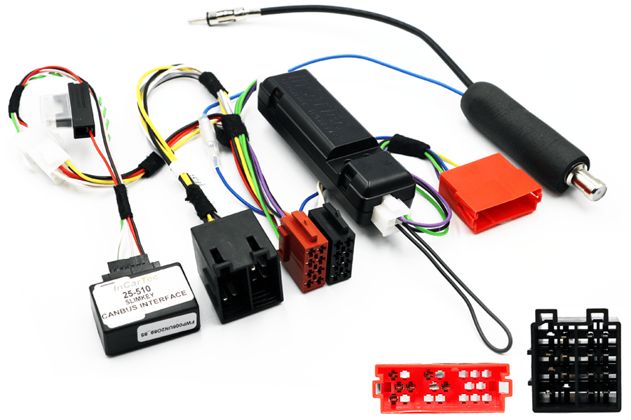 Audi ISO Radio Adapter Cable with CANbus Ignition Interface & Antenna Adapter | Rear Amplified