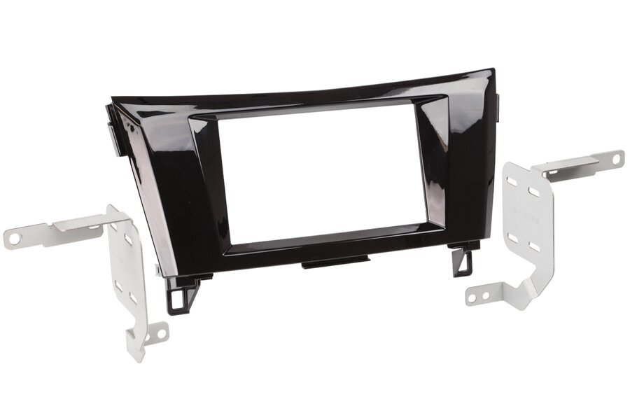 Nissan Qashqai (2014-2021) X-Trail (2014-2022) Double DIN car stereo fascia adapter (GLOSS BLACK)