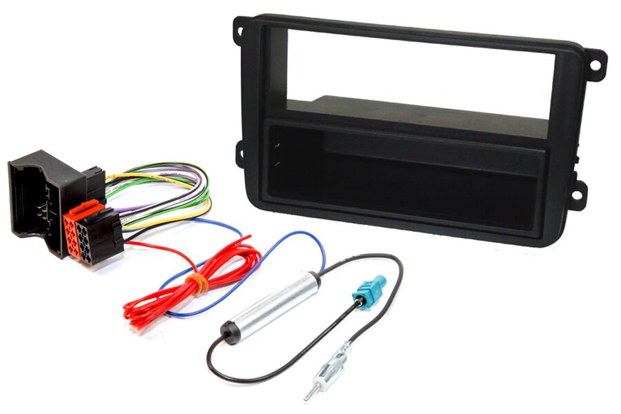 Volkswagen Single/Double DIN car stereo upgrade fitting kit (HARDWIRE IGNITION)