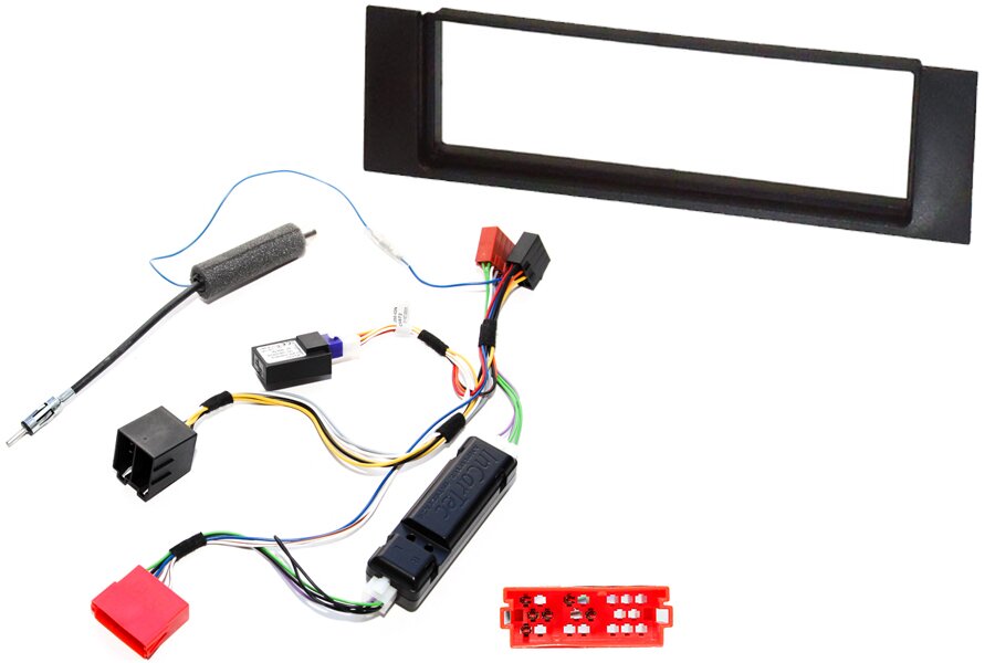 Audi A4 B6 single DIN car stereo fitting kit with CANbus ignition interface (REAR AMPLIFIED)