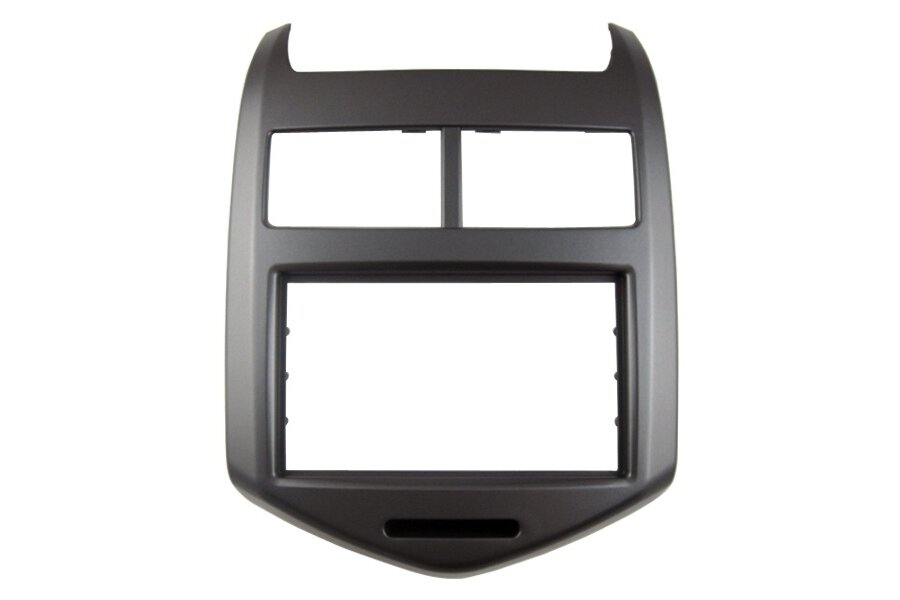 Chevrolet Aveo 2nd Gen (2011 Onwards) Double DIN car audio fascia adapter (METALLIC GREY)
