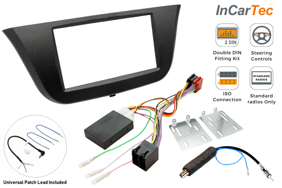 Iveco Daily (2014-2019) complete Double DIN car stereo upgrade fitting kit (STANDARD RADIO)