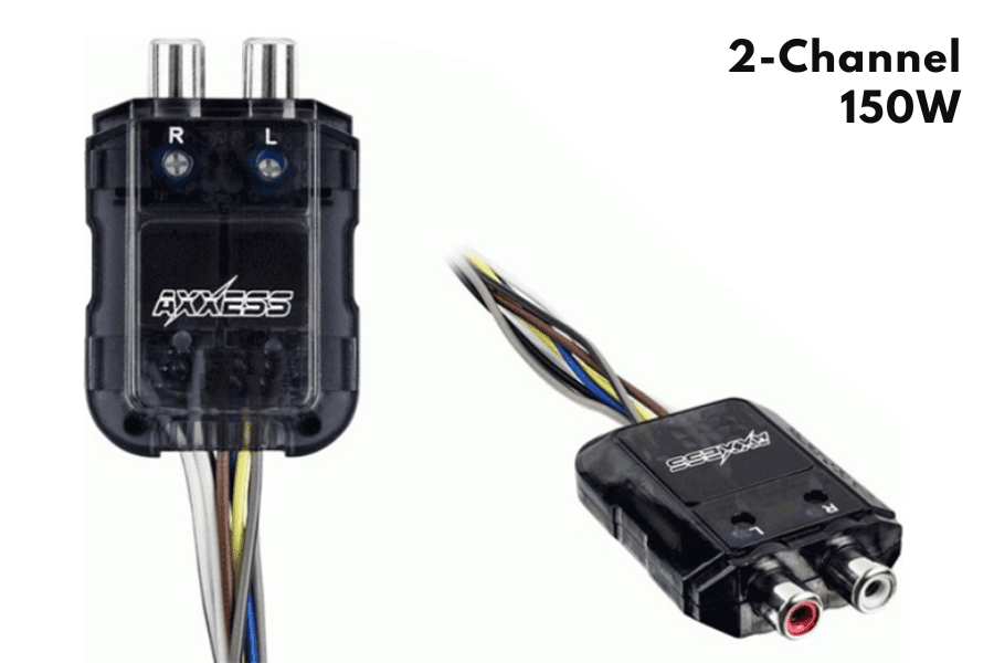 2-Channel 150W high-to-low level line-out converter with built in amp remote trigger