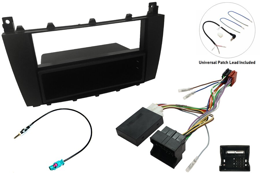Mercedes C-Class (2004-2007) Single/Double DIN car stereo fitting kit (AUDIO 20/NTG2 SYSTEMS)