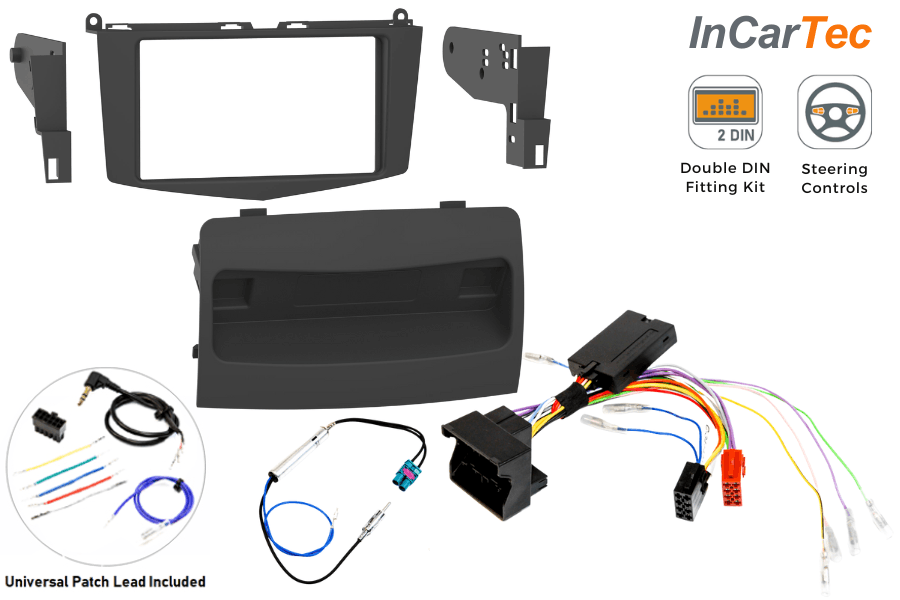 Mercedes C-Class W204 (2007-2011) With Buttons Double DIN car stereo upgrade fitting kit