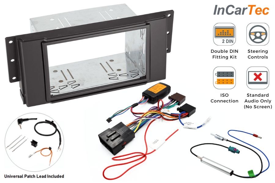 Land Rover Discovery 3, Range Rover Sport car stereo upgrade fitting kit (Standard Audio)