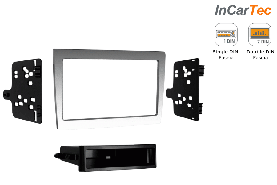 Porsche 911/ Boxster/ Coupe (987/ 997) Single/Double DIN car audio stereo fascia (GREY/ SILVER)