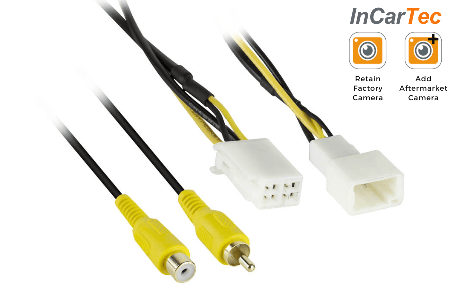 Add aftermarket/ retain original camera on select Mazda car models (4 Pin connector)