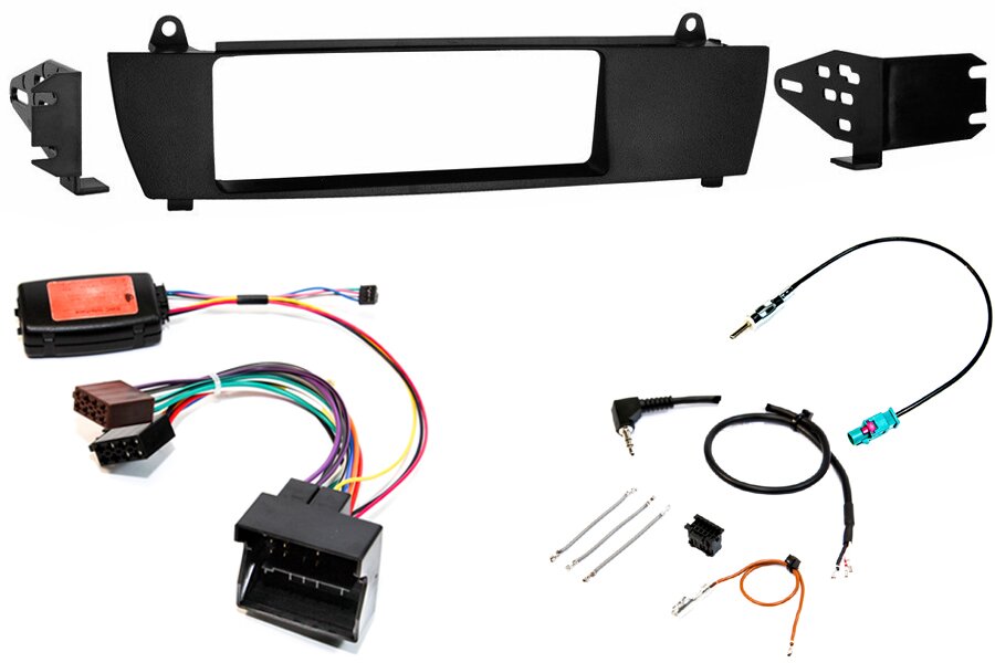 BMW X3 E83 (2004-2009) Single DIN car stereo upgrade fitting kit with steering controls