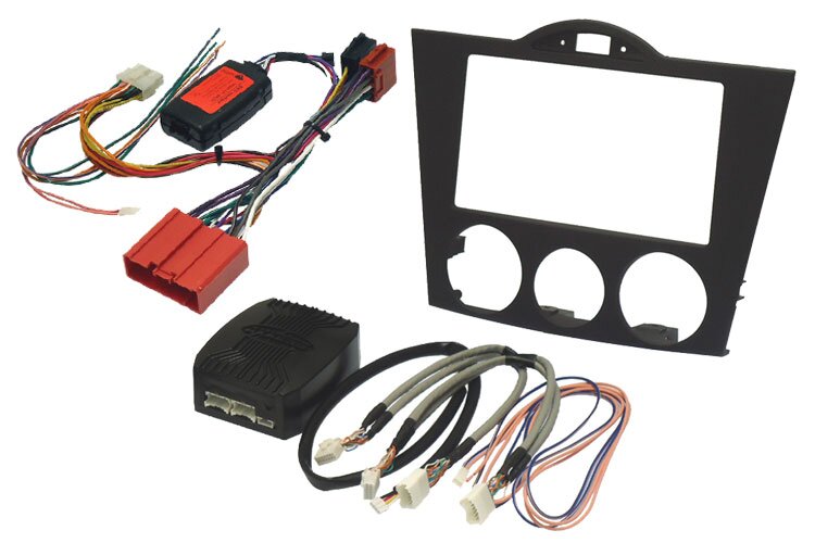Mazda RX-8 (2004-2008) Double DIN car Stereo upgrade fitting kit with Steering wheel controls