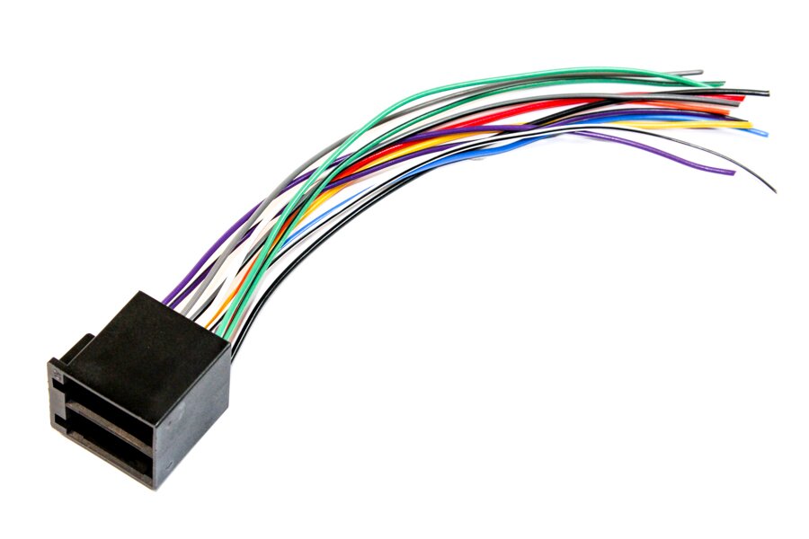 Female ISO to bare wire car stereo audio harness