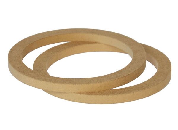 165mm (6.5 inch) MDF Spacer rings for 165mm speakers (12mm Depth) PAIR