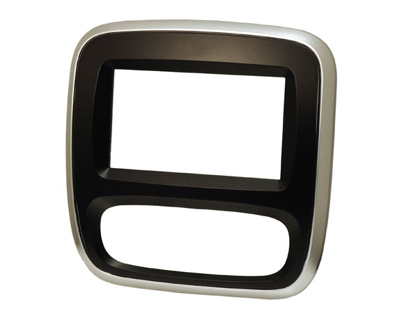 Renault Trafic, Nissan NV300, Vauxhall Vivaro (2014>) Double DIN fascia (MATT BLACK/SILVER TRIM)