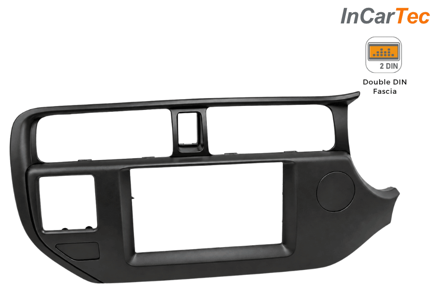 Kia Rio (2011-2015) Double DIN car audio fascia adapter panel (CHARCOAL BLACK)