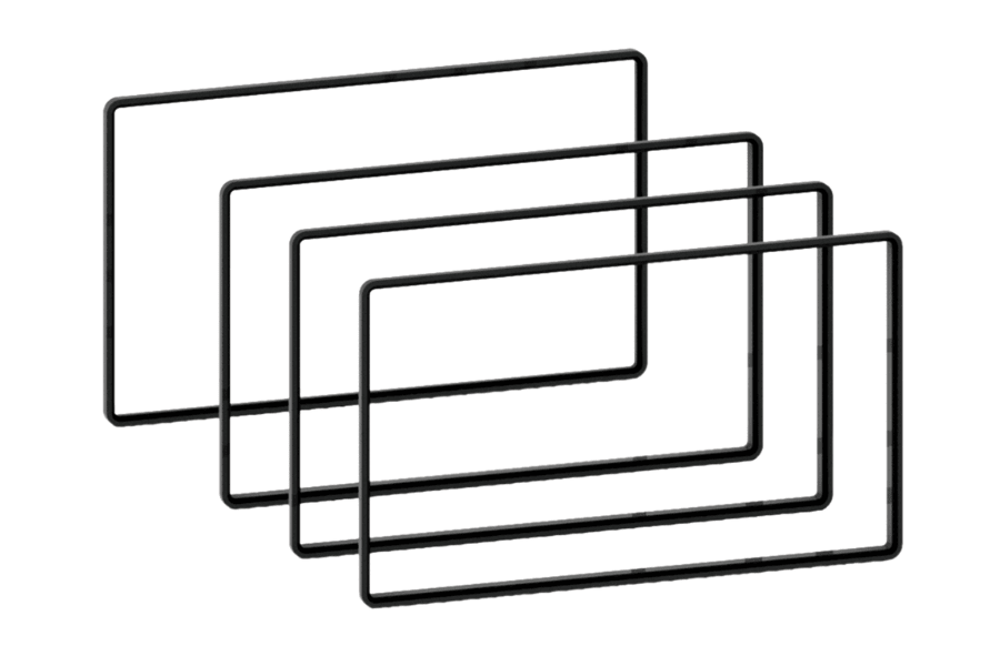 Double DIN car audio radio spacer trim set (MATT BLACK)