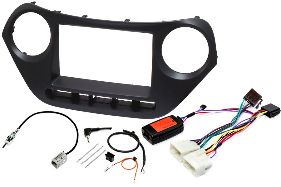 Hyundai I10 (2013-2019) Double DIN car stereo upgrade fitting kit WITH STEERING CONTROLS